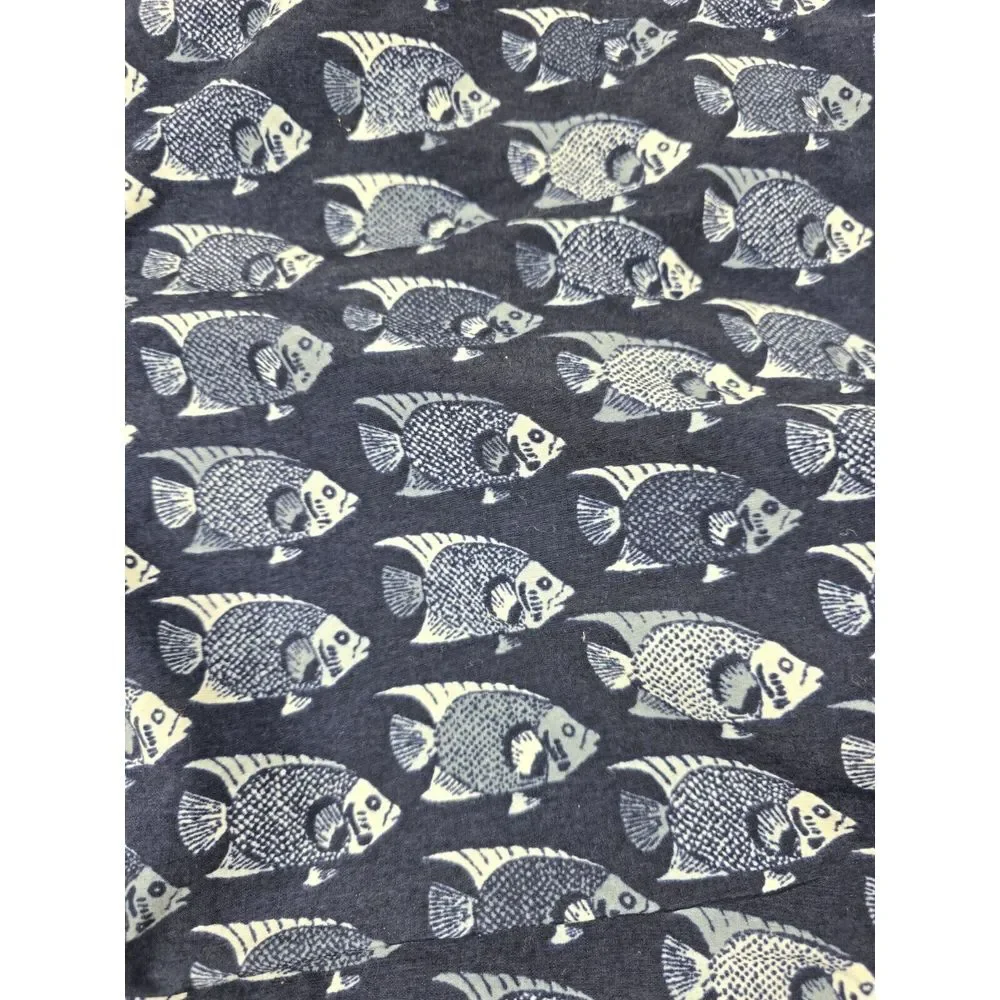 Nautica Men's Navy Blue White Fish Print Board Shorts Swim Trunks Sz‎ L Fishing